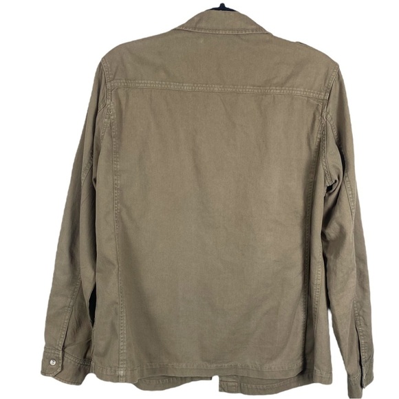 Life in Progress Military Olive Green Button Up Long Sleeve Shirt Size Medium. - Picture 3 of 15